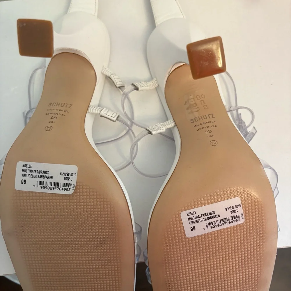 SCHUTZ | White Strappy High Heel Sandals - Picture 12 of 13